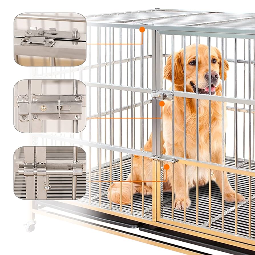 ペットケージ　美品　プラ Amazon.co.jp: 犬用ベビーサークル - 犬用ケージ、噛むのに強い