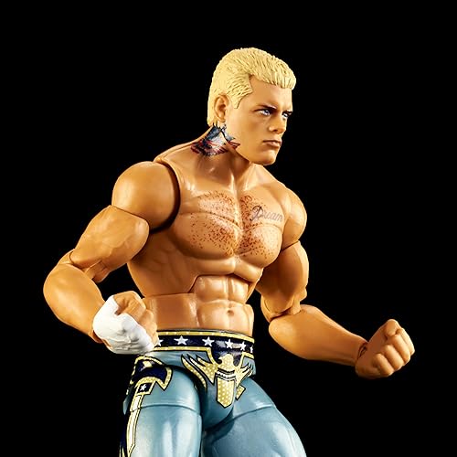 Miniatura 3 de Mattel WWE Cody Rhodes Top Picks Elite Collection Figura de acción, articulación y detalles realistas, accesorios intercambiables, 6 pulgadas