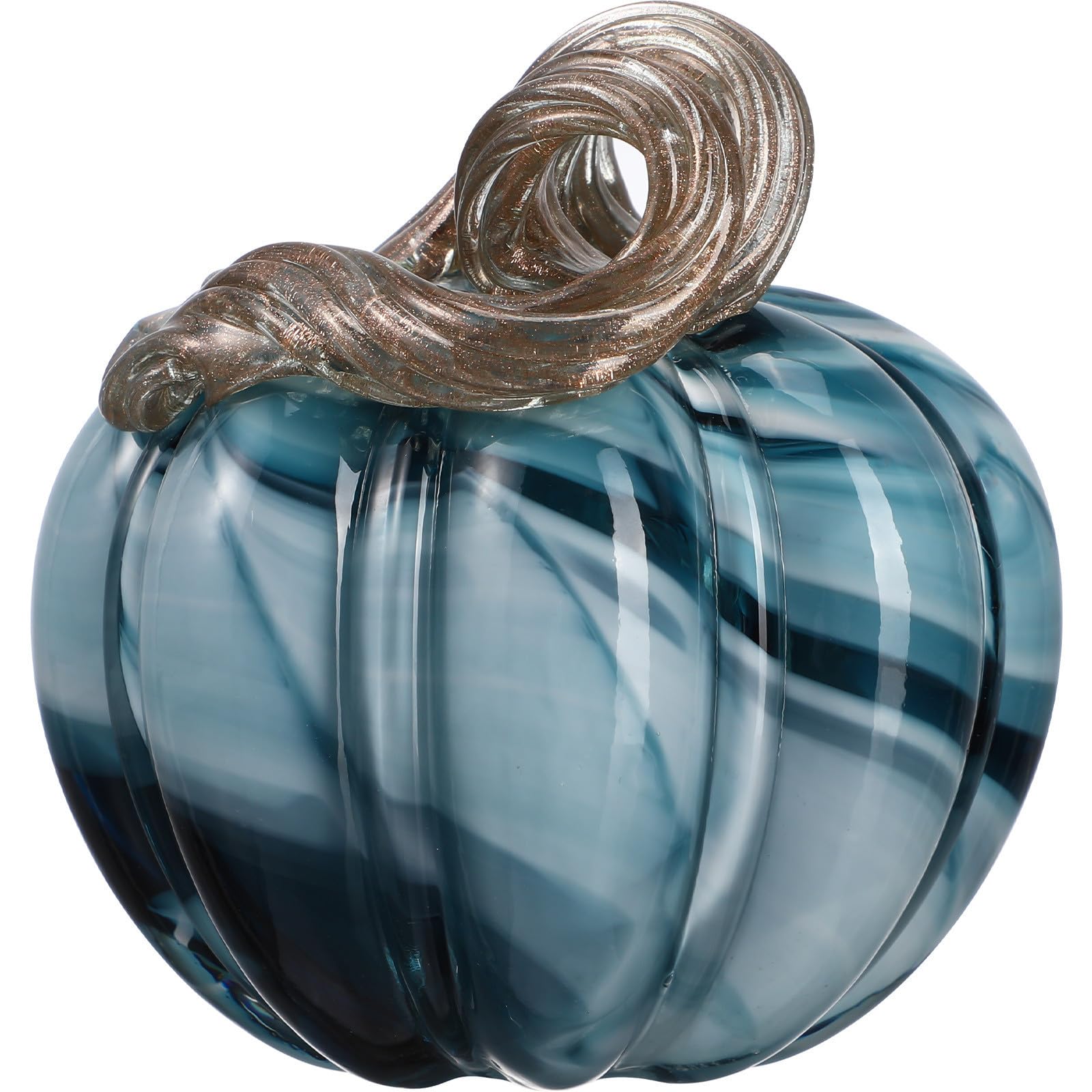 Calabaza de vidrio azul regalo original de decoración fina