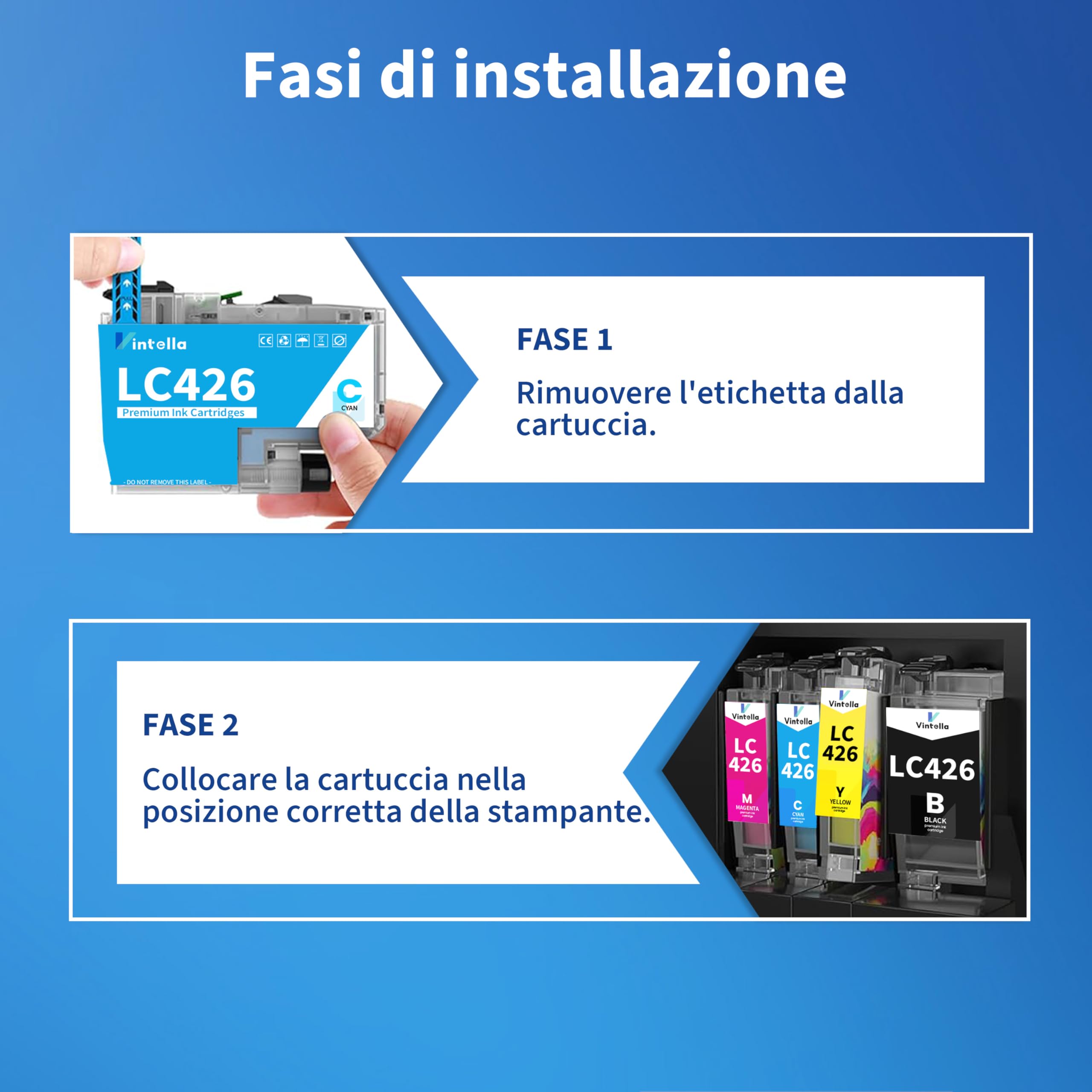 Vintella LC426 Cartucce Sostituzione per Cartucce Brother LC426 Multipack Cartucce LC 426 lc426val lc426xl per Brother MFC-J4335DW MFC-J4340DW MFC-J4535DW MFC-J4540DW (4 Pezzi)