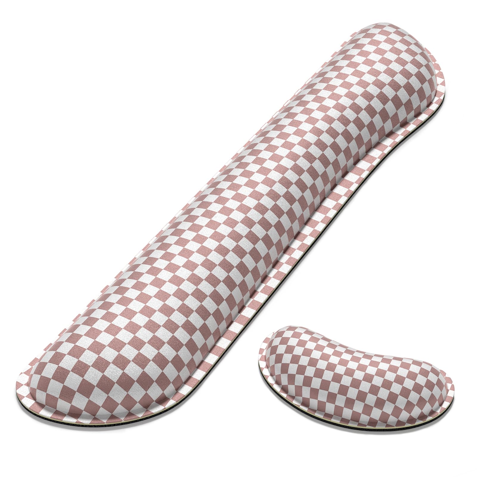 Dapesuom Enlarge Keyboard Wrist Rest Set,Memory Foam,Non-Slip,Dusty Rose — image 1
