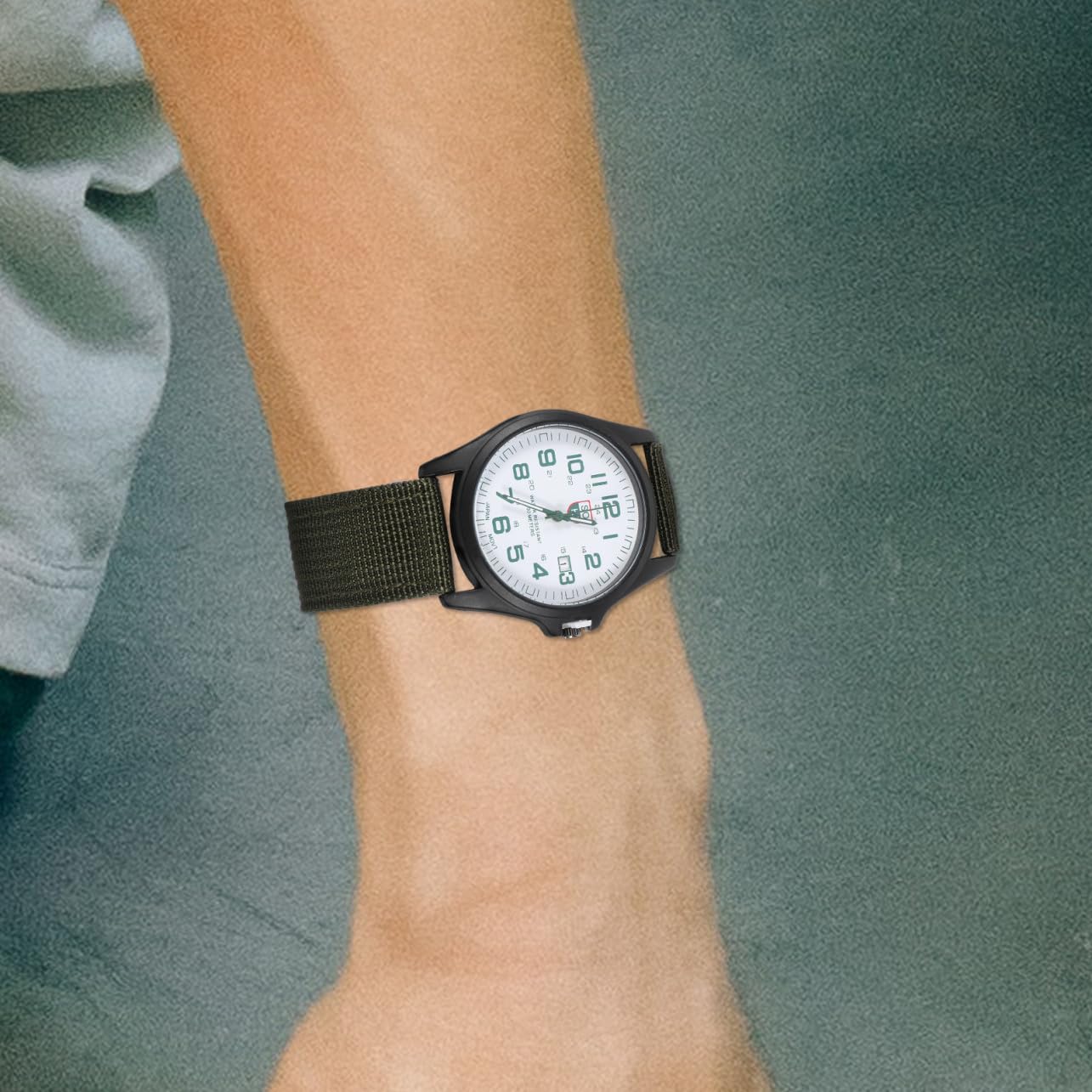 ibasenice Reloj para Hombre - Reloj de Pulsera de Cuarzo para Hombre Reloj de Nylon para Hombre Relojes Deportivos de Campo Calendario Reloj de Pulsera de Cuarzo