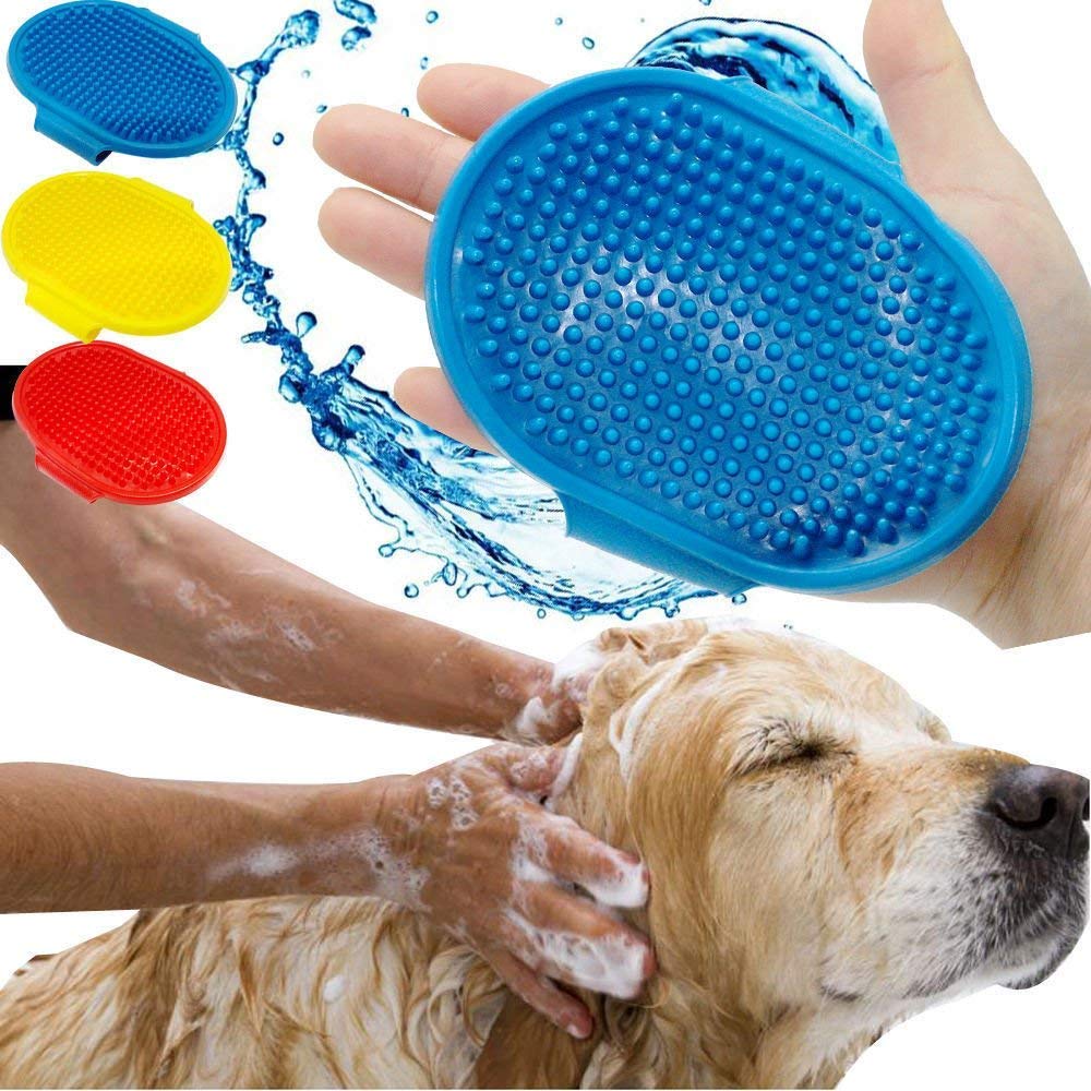 SmartyPet Pet Shampoo Brush | Soothing Massage Rubber Bristles Comb for Dogs & Cats Washing | Professional Quality Hand Brush - 1 Piece (Color May Vary) (B08P5QXLBS) Amazon Price History, Amazon Price Tracker