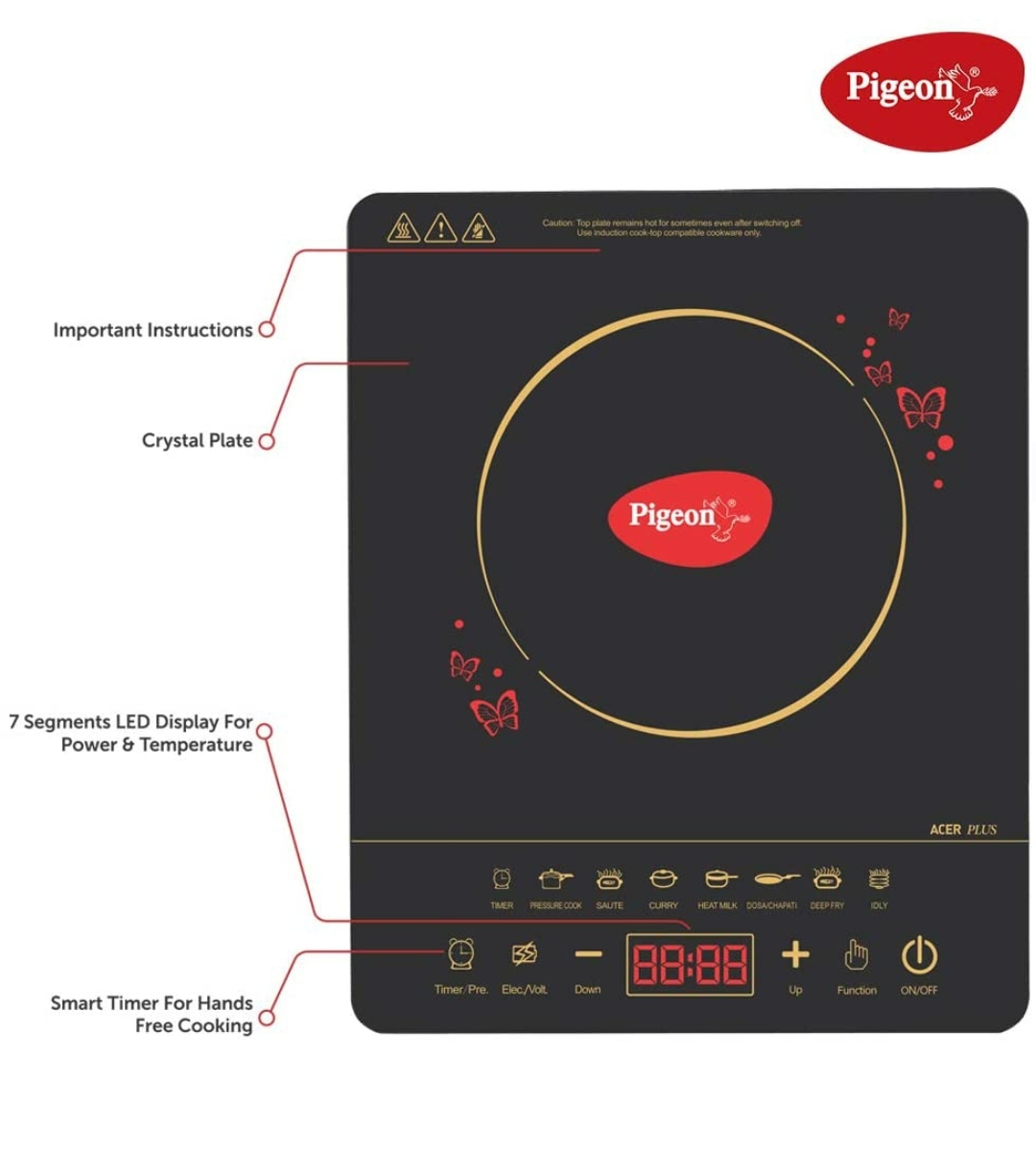 Buy Pigeon By Stovekraft Acer Plus 1800W Induction Cooktop and
