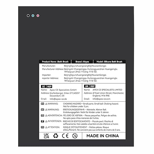 Miniatura 8 de Ithyes Cepillo corporal exfoliante de silicona para hombres y mujeres, espuma bien fácil de limpiar, más higiénico que la esponja de lufa, limpiador