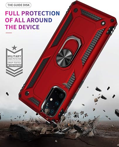 Miniatura 5 de Funda de impacto de grado militar para Samsung Galaxy S20 Plus, funda para Galaxy S20+ 360 anillo giratorio de metal soporte magnético para