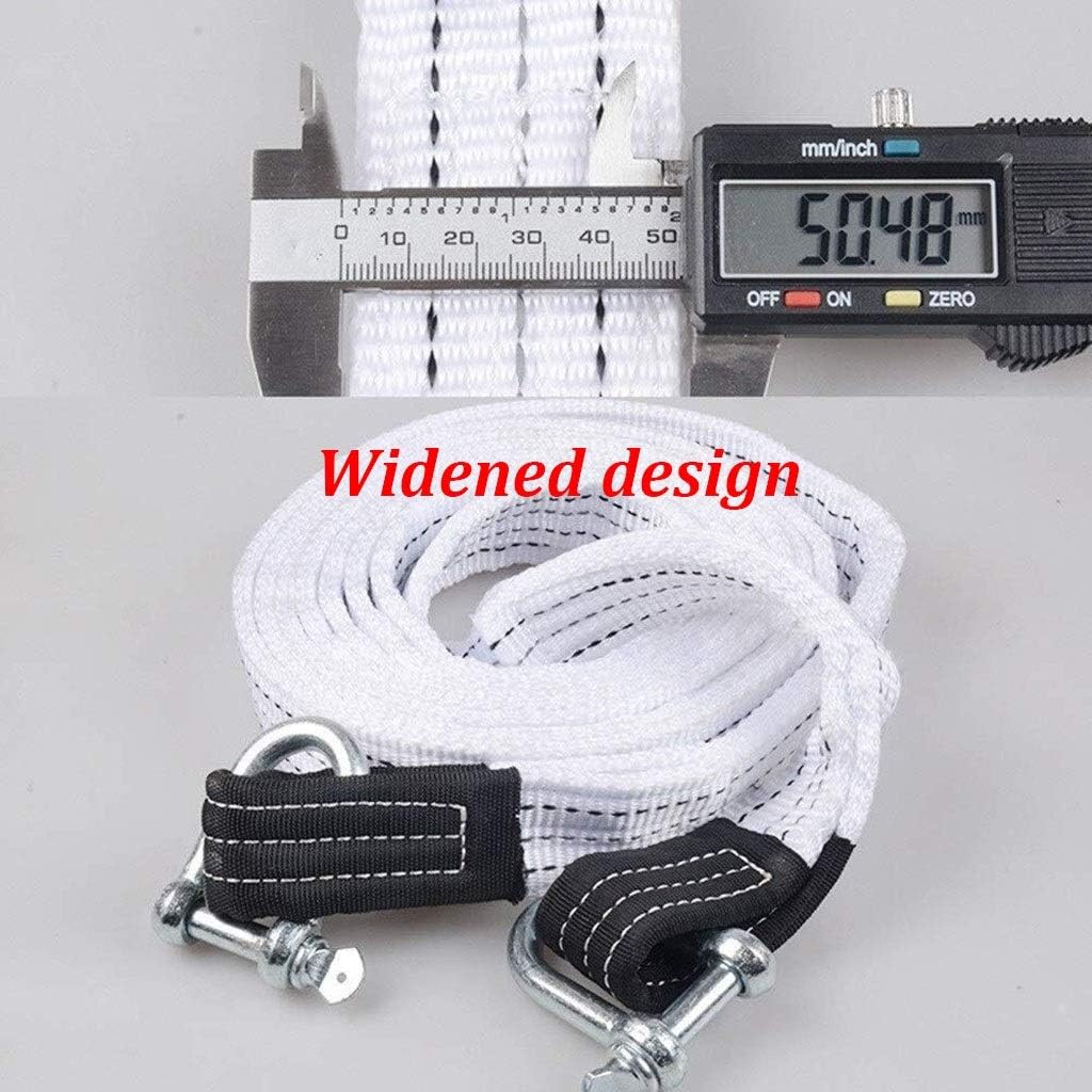 Tow Rope 5m/16.4ft 6Tons Heavy Duty Car Road Recovery Tow Strap Towing Ropes with 2 Tow Hooks Car Accessories Styling Car Towing Ropes(5M-6T)