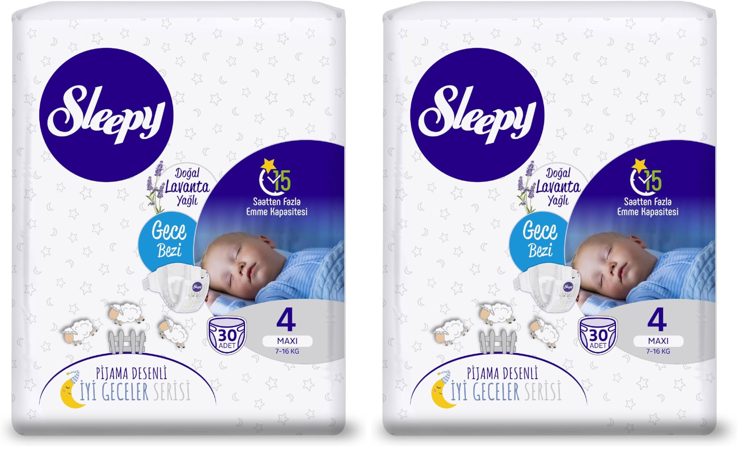 Sleepy Gece Külotu 4 Numara Maxi 30X5 Adet (2 paketi)