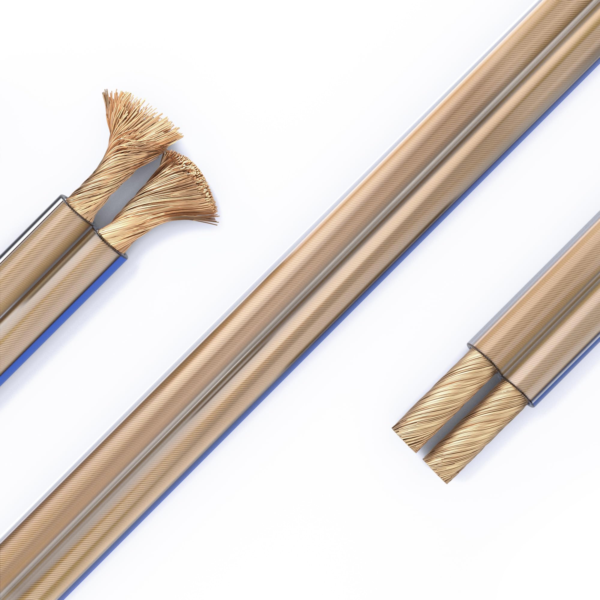 PureLink Cavo per altoparlanti con connettori a banana, cavo audio OFC 2x4,00mm² (0,10mm), 20,0m, 4 connettori, rame puro per casse HiFi e subwoofer, marcatura polarità, trasparente