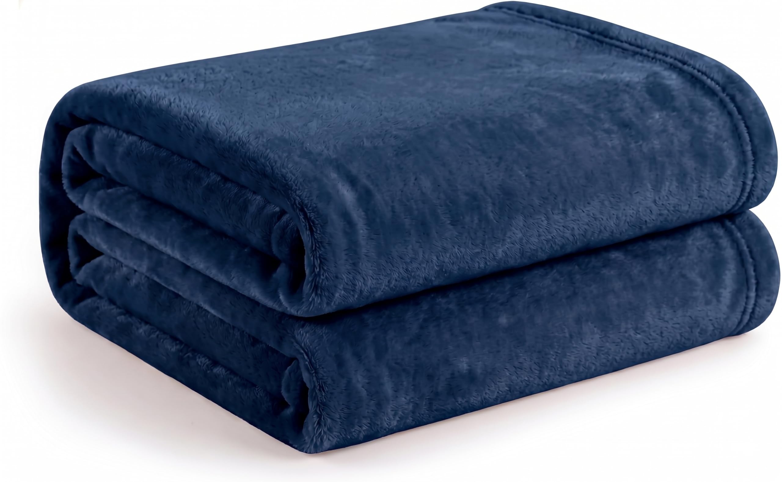 Cotton Bolls Textiles Super-Soft Mid Winter Fleece Single Blanket Cozy Heaven Deluxe Fleece Blanket Ultra-Soft Fluffy & Warm, 60 X 90 Inches (Navy Blue)-image-5