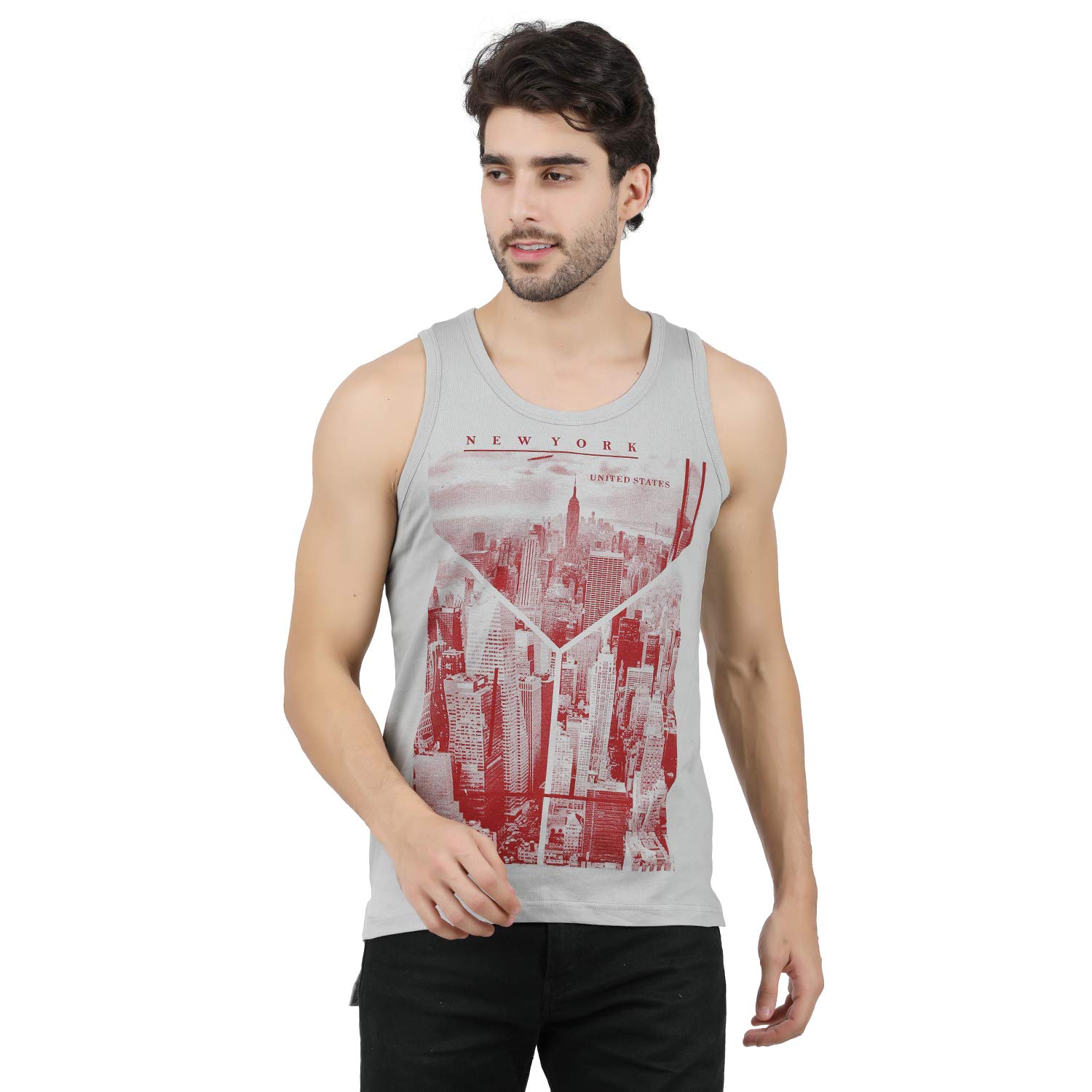 JUGULARMen's Printed Regular Fit Vest New York City