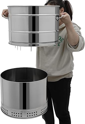 Miniatura 6 de Parrillas de carbón portátiles grandes de 360, barril de barbacoa vertical, parrilla de carbón al aire libre con 50 pinchos de diámetro de 16.14