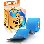 Sparthos Kinesiology Tape - Incredible Support for Athletic Sports and Recovery - Free Kinesio Taping Guide! - Cinta Kinesiologica Rocktape Waterproof Tex Rock Gold Lift Tapes - Uncut (Blue)