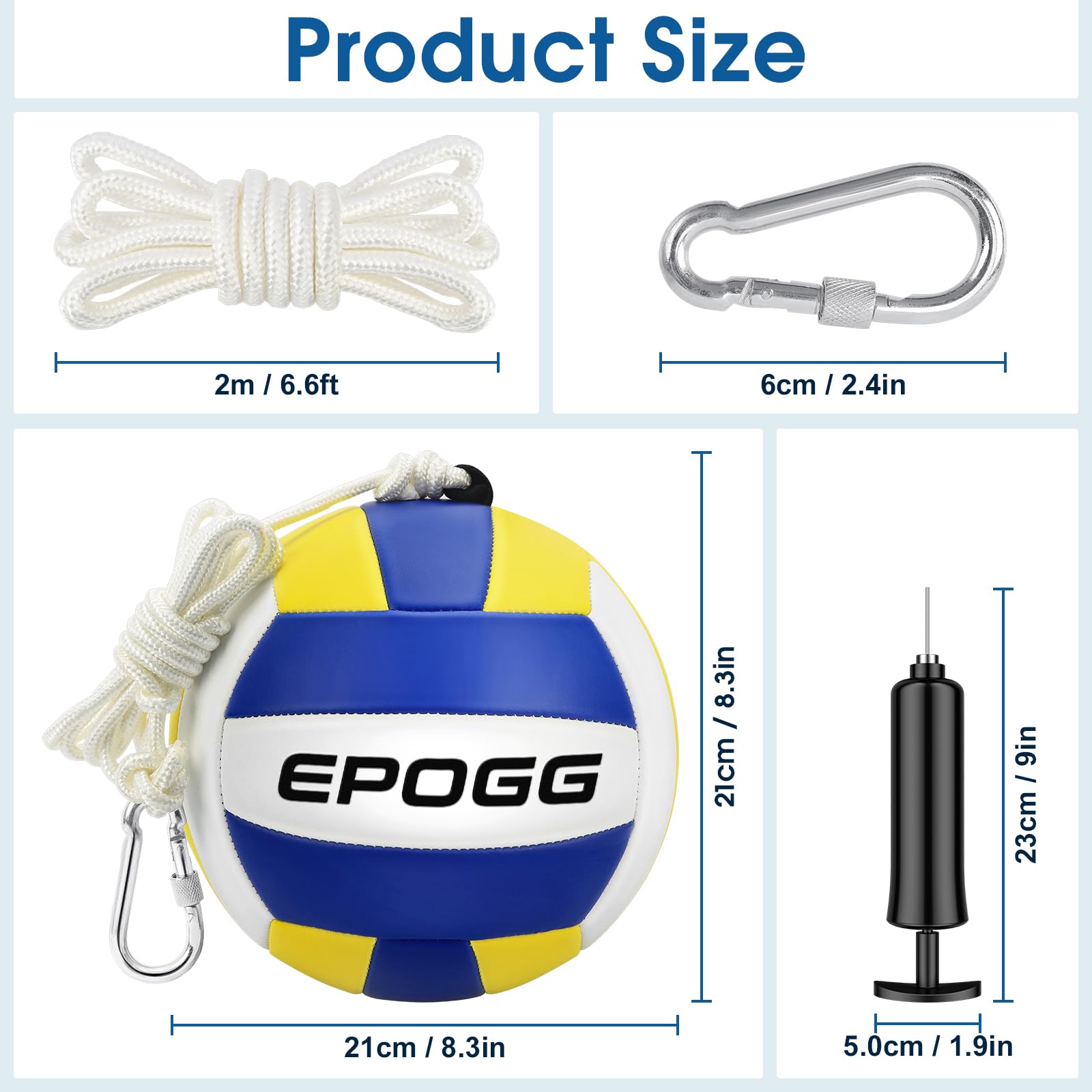 Image showcasing Snapklik.com : EPOGG Tetherball Ball And Rope, Tetherball Equipment ...