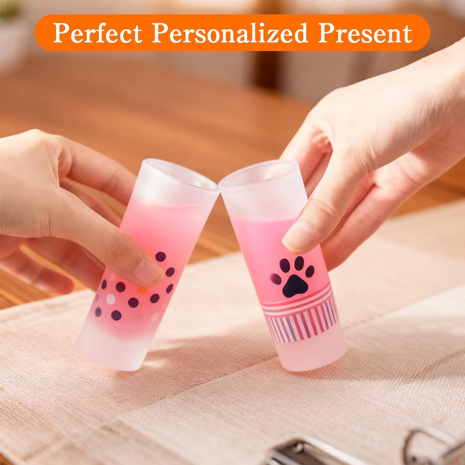 36 Pcs Sublimation Frosted Shot Glasses with 18 Pcs Straw 3 oz Wine Shot Cup Personalized Blanks Heavy Base Glass Cups for Party Wedding Beer Vodka Whiskey Espresso