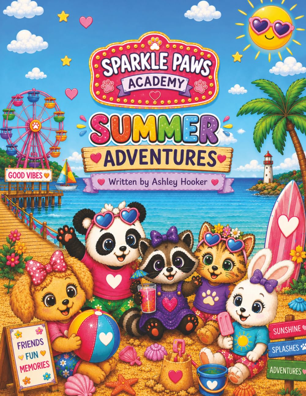 Sparkle Paws Academy Summer Adventures: 40 Adorable Coloring Pages for Kids Ages 3–11