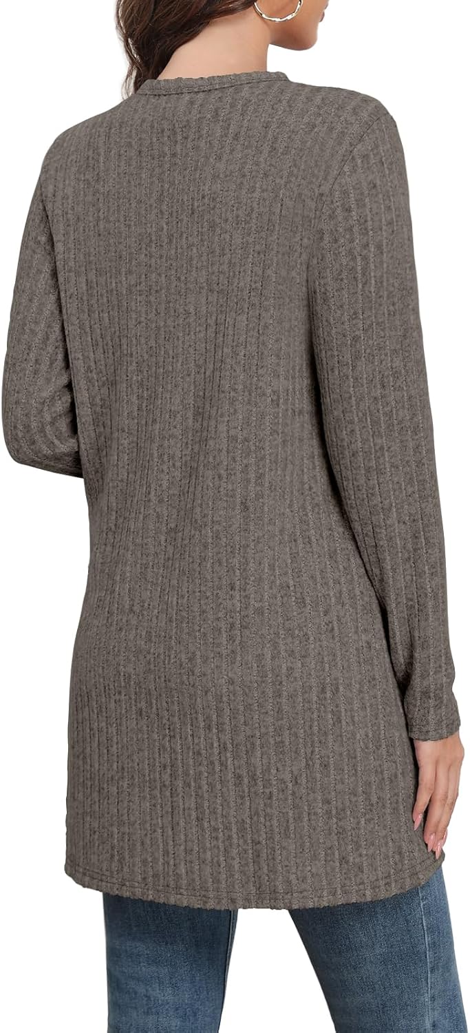 Yincro Women's Long Sleeve Lightweight Cardigan Sweaters Fall 2026 Open Front Casual Cardigans with Pockets - Image 5