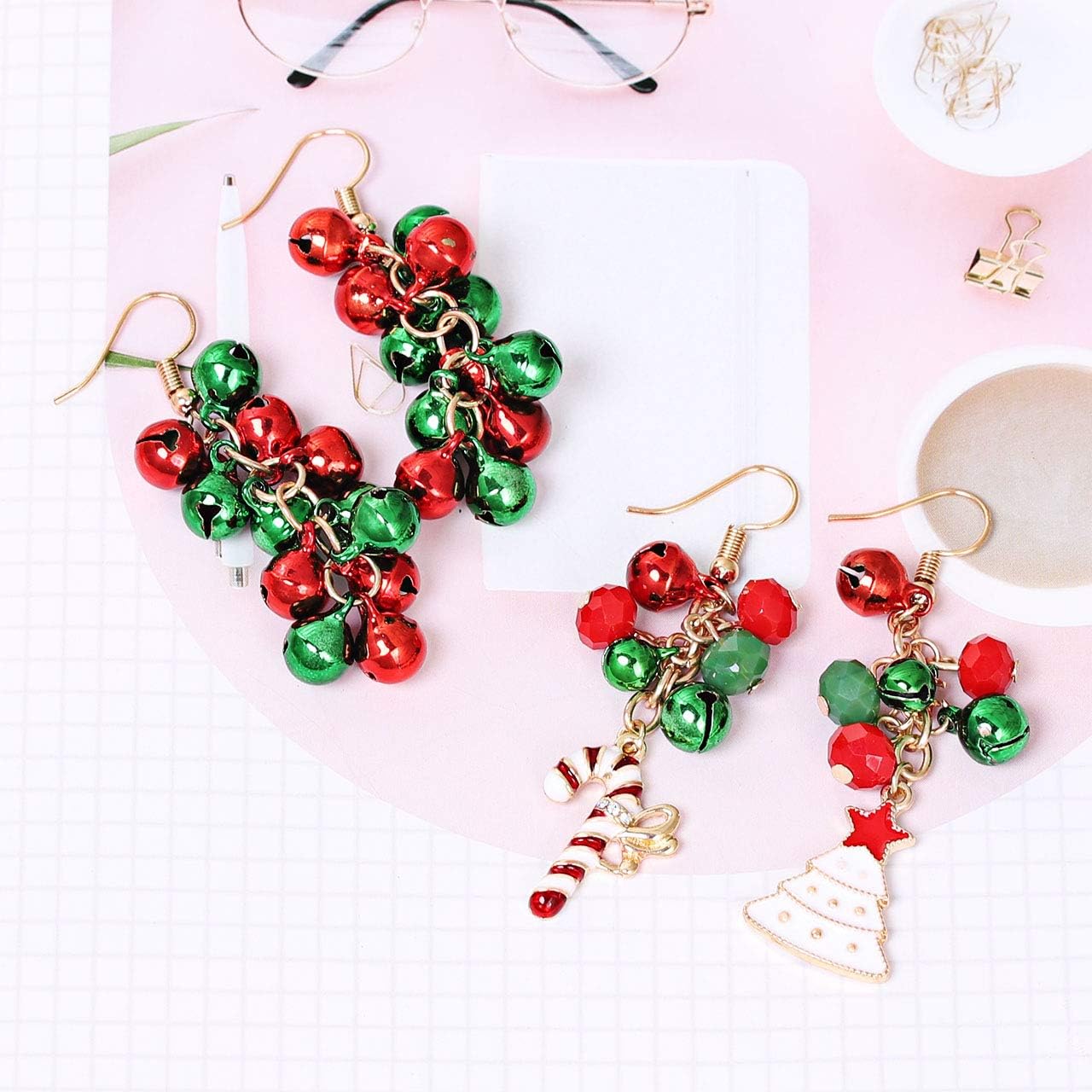 Christmas Earring Set Jingle Bell Drop Dangle Earrings Holiday Party Gift for Women Girls - Image 6