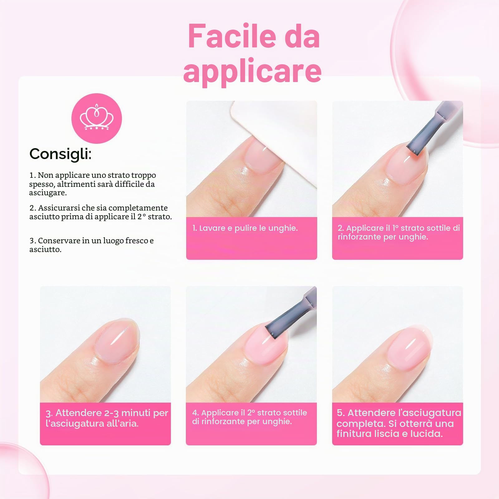 MIZHSE Rafforzatore per unghie, indurente per unghie fragili, prodotti per la cura delle unghie, extra forti