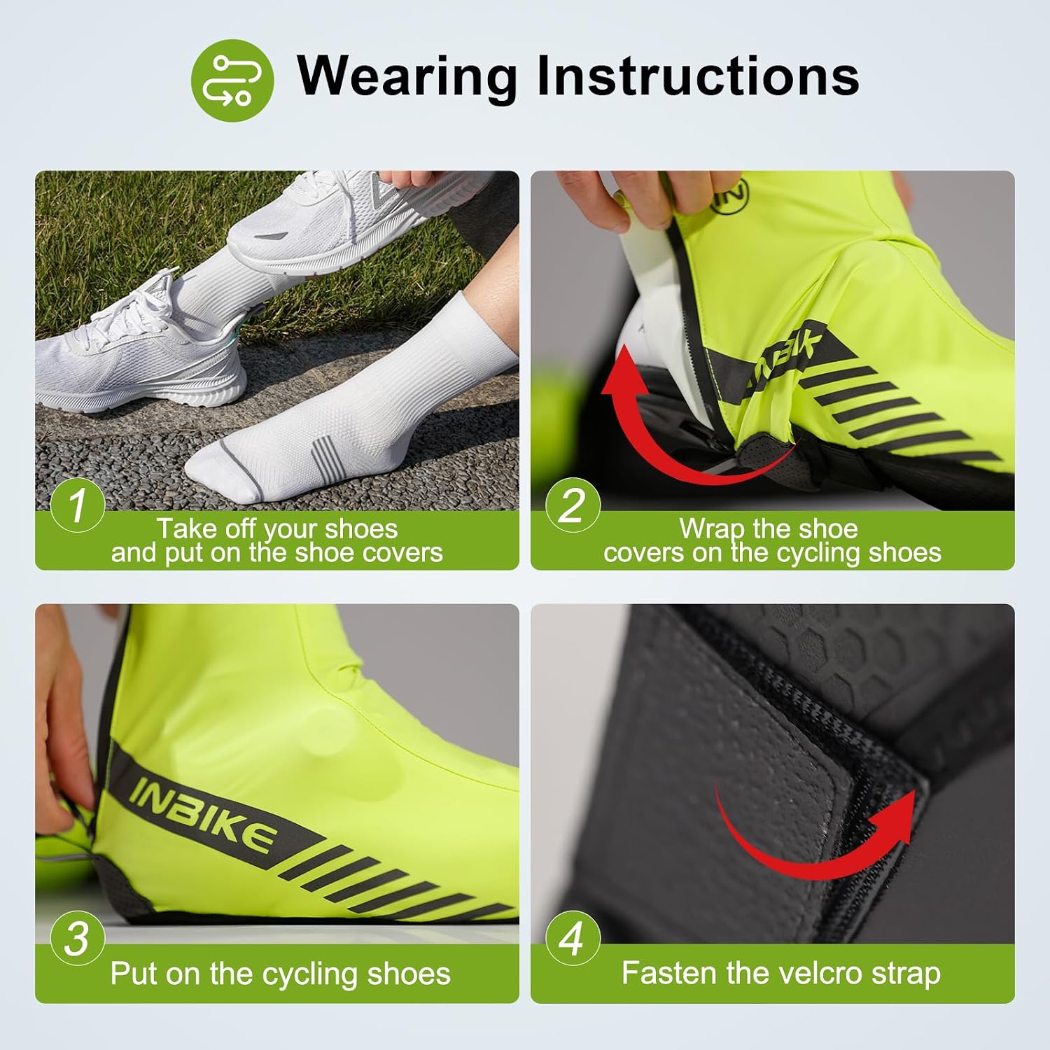 INBIKE Cycling Shoe Covers Windproof Waterproof Bike Shoe Cover