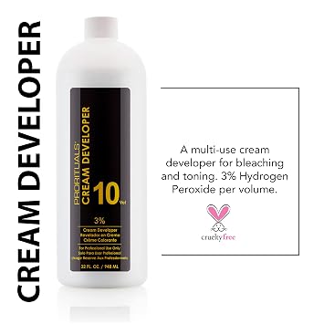 Prorituals Professional 10 Volume Creme Developer Hair Color Developer Lotion for Salon-Quality Results, Perfect Hair Color Developer, 10VOL/33oz