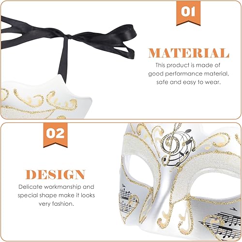 Miniatura 4 de NOLITOY Ropa para niña, máscaras de Halloween, máscaras venecianas de princesa de media cara, máscaras retro de Mardi Gras, máscaras de disfraz de