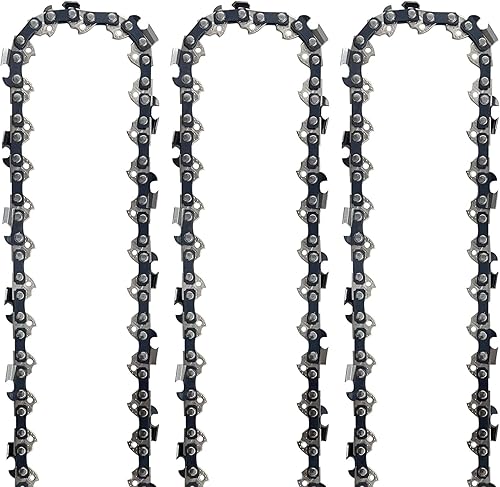 Miniatura 3 de 3 cadenas de motosierra de 10 pulgadas, cadena de repuesto para WORX WG309, cadena de 10 pulgadas para Sun Joe SWJ803E SWJ807E - 3/8 pulgadas, 050
