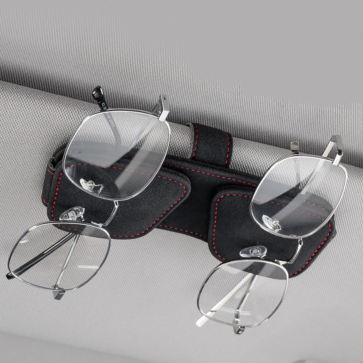 Porta Occhiali Auto Portaocchiali - 1 Pezzo, Nero, Supporto per Occhialis da Sole Auto, Adatto per Riporre Occhiali da Sole, Occhiali da Vista, Carte e Oggetti Simili