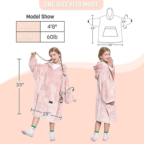 Miniatura 93 de Catalonia Rainbow Cat Oversized Blanket Hoodie Sweatshirt for Kids, Wearable Fleece Pullover with Large Front Pocket, Teen Boys Girls Gift