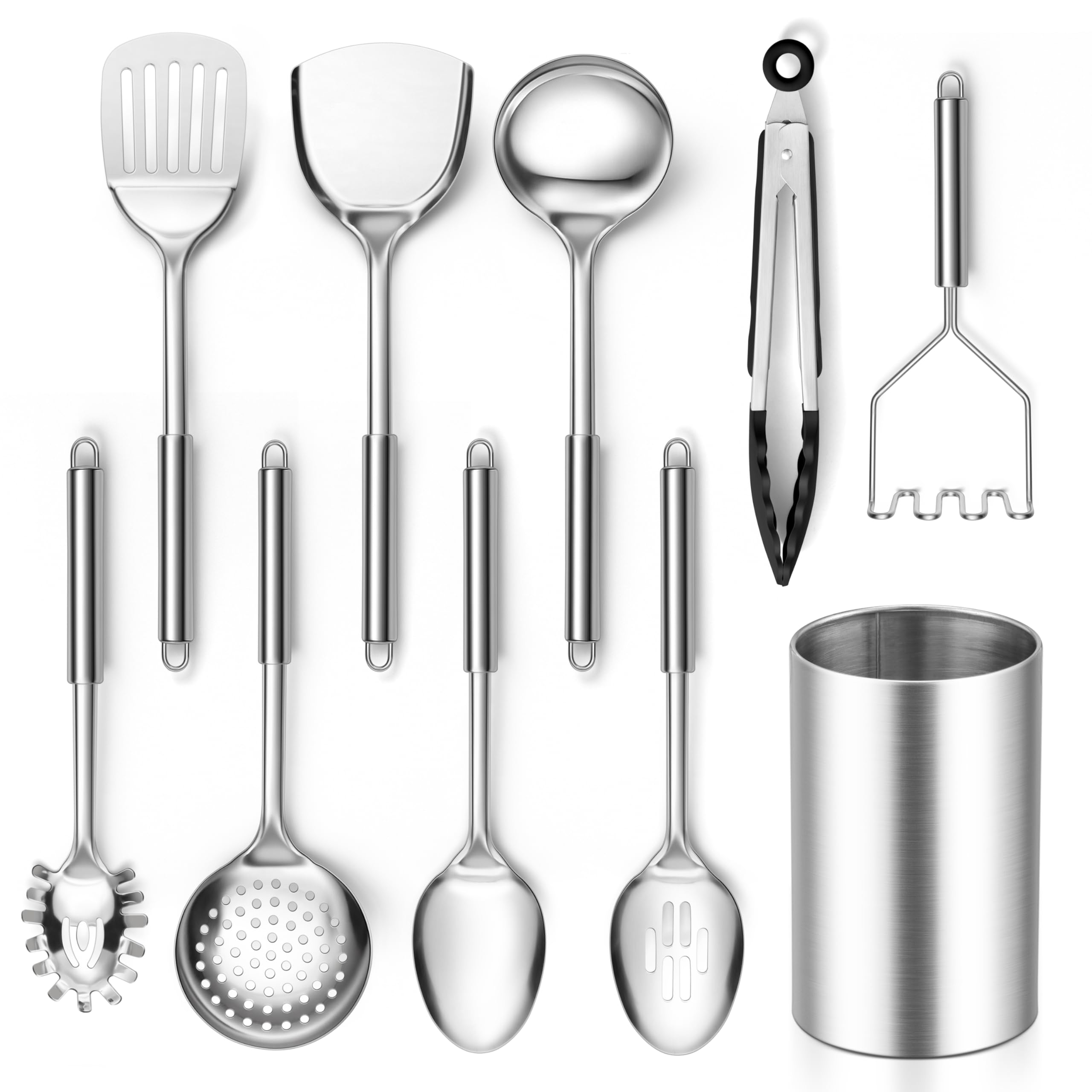 E-far Cooking Utensils Set, 10-Piece Stainless Steel
