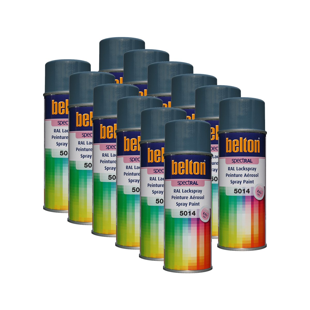 12x KWASNY 324 085 Belton Spectral lakier w sprayu RAL 5014 gołębiowy wysoki połysk 400 ml