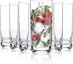 D.M DESIGN·MASTER [6 Pack,13.5 OZ] -Premium Highball Glasses, Heavy Base Tall Bar Glass, Drinking Glasses for Water, Juice, Beer, and Cocktail.