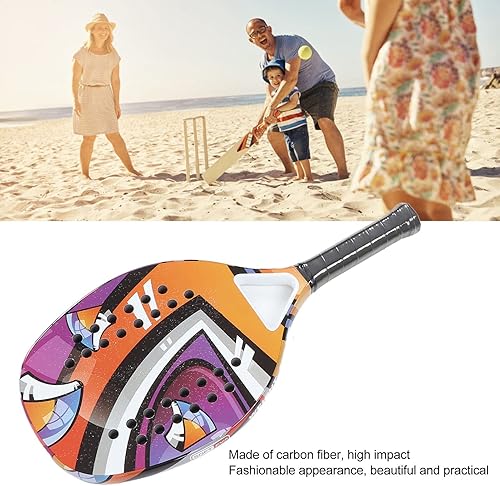 Miniatura 5 de Raqueta de tenis de fibra de carbono, raqueta profesional del pádel del tenis de playa para el gimnasio casero de la escuela