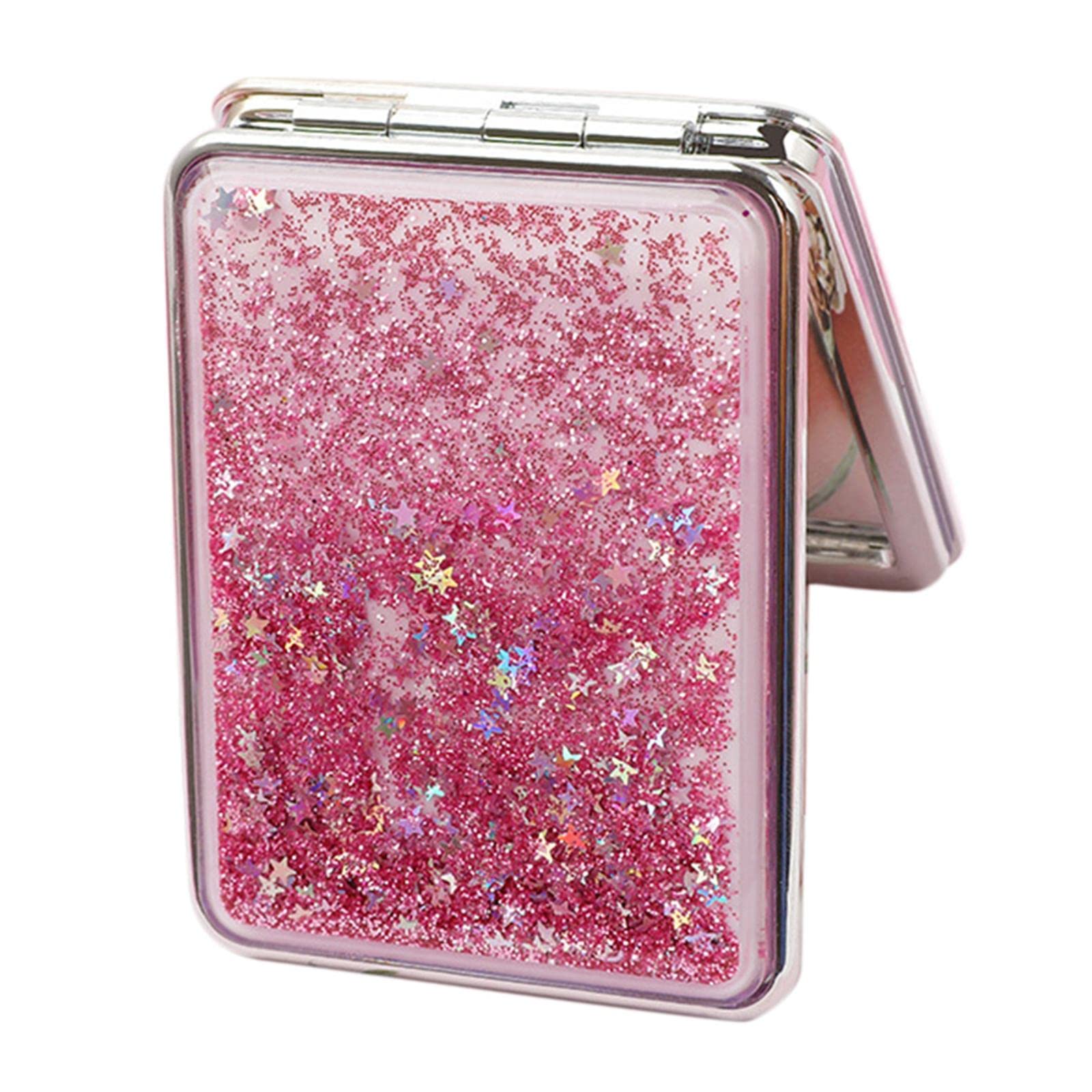 Miroir de maquillage compact haut de gamme Jojomis portable mini rose chic