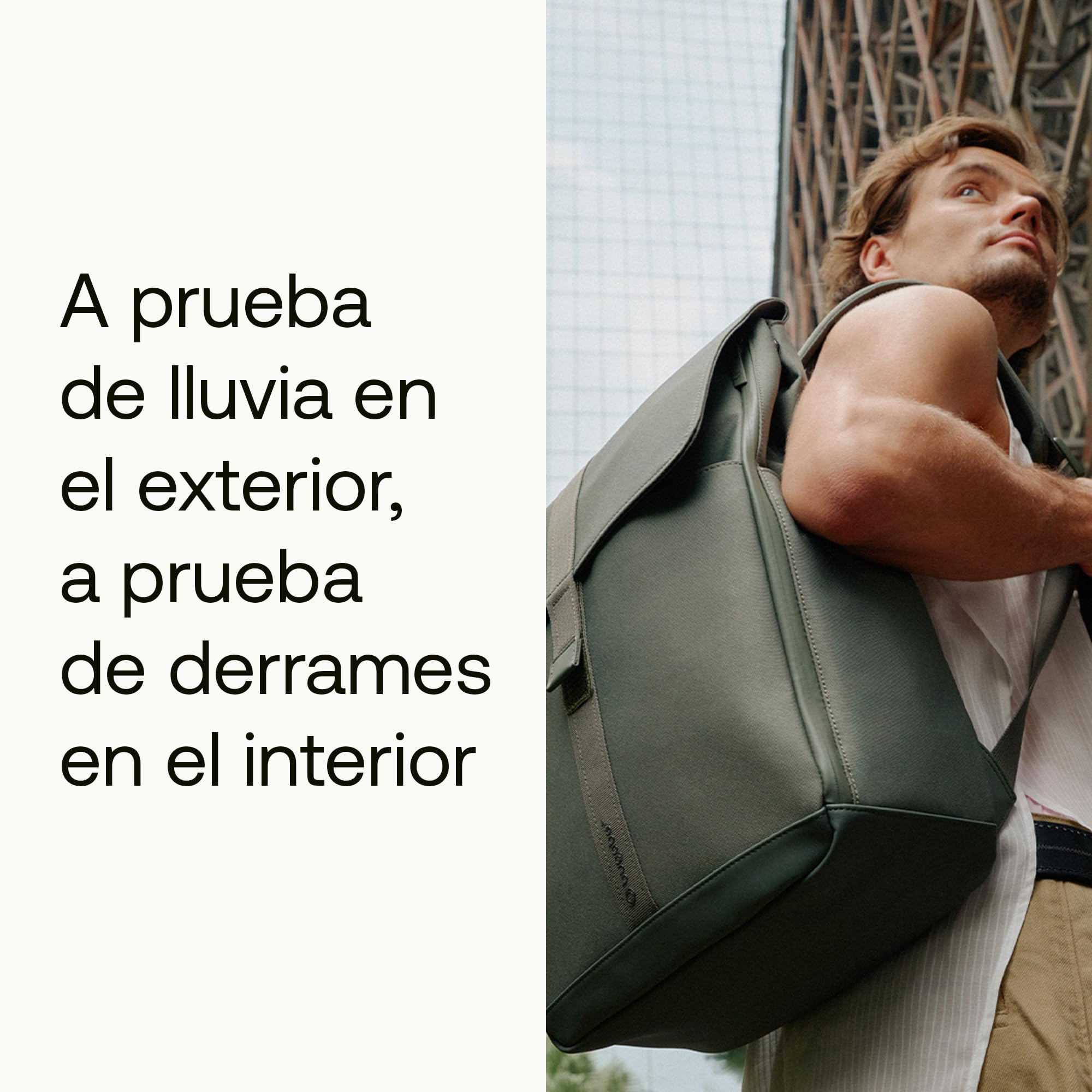 Bugaboo Mochila de pañales, Bolsa Cambiador Sostenible Fabricada con Materiales Reciclados, Repelente al Agua, Fácil de Limpiar, Incluye Cambiador y Portabiberones Térmico, Desert Taupe