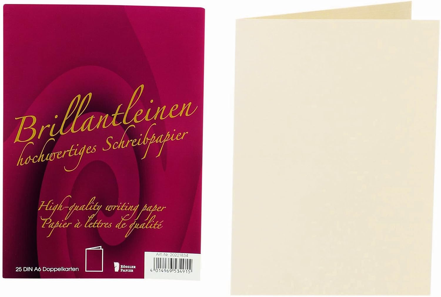Rössler 20261833 DL Lined Envelope - White