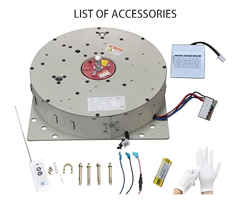 Miniatura 3 de Sistema elevador de polipasto de araña, DDJ150 10M control remoto+interruptor de pared, motor eléctrico, iluminación de cabrestante de elevación,