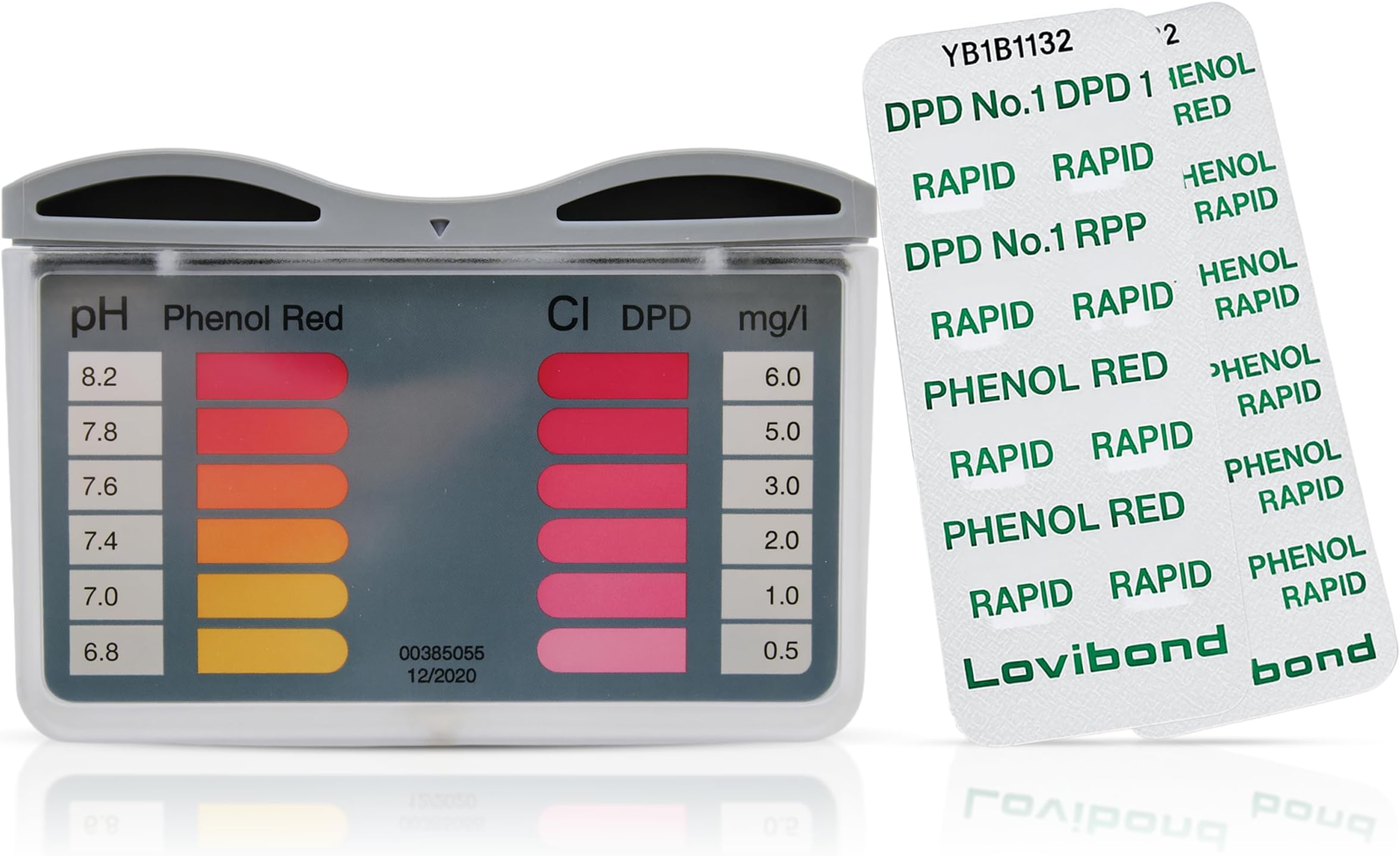 Test All Water – User-Friendly Lovibond Water Tester | Pool & Hot Tub Testing Kit with Rapid DPD No.1 & Phenol Red | Accurate Chlorine & pH Measurement, Includes Tablet Reagents for 20 Uses