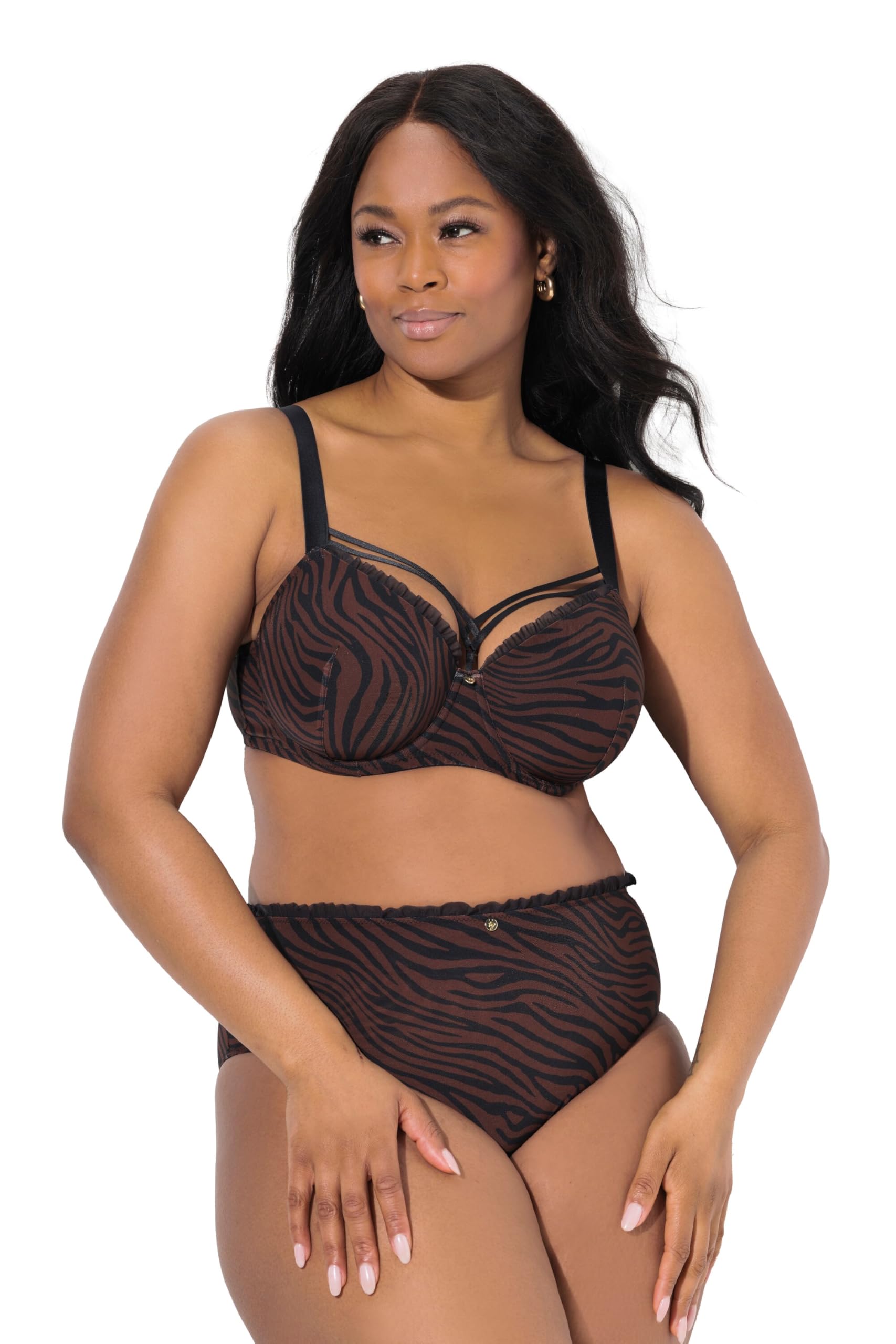 Ulla Popken TruYou by Damen große Größen Übergrößen Plus Size TruYou by Bügel-BH, Softschalen, Animal 835627