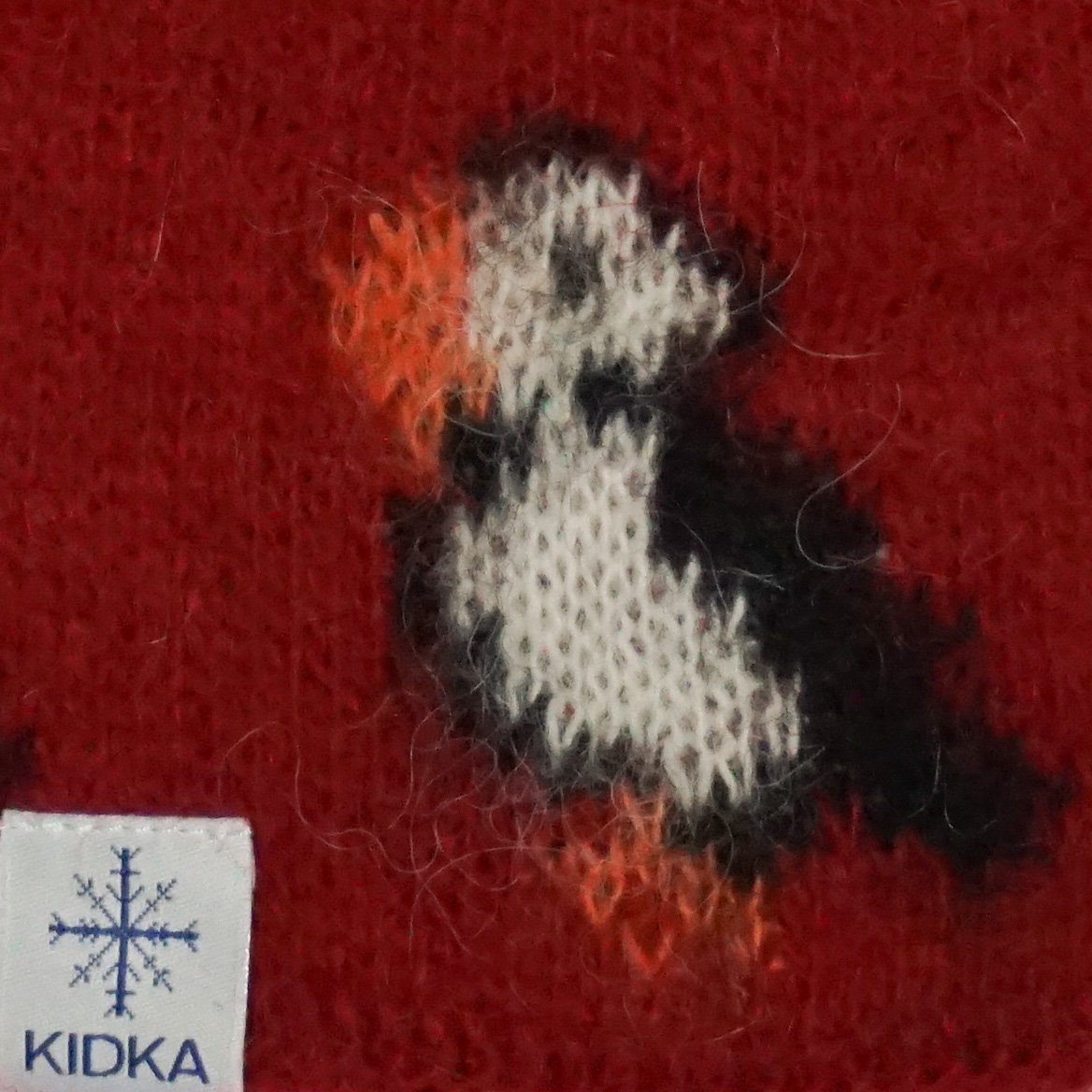 kidka 078 Wollmütze Puffin Papageientaucher - Farbe rot
