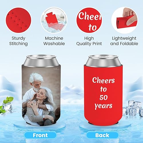 Miniatura 3 de Fundas enfriadoras de latas personalizables, 10 unidades, fundas de neopreno aisladas a granel personalizables para cerveza y refrescos, latas