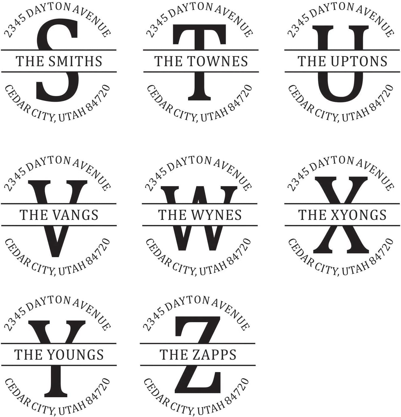 Custom Address Stamp, Self-Inking Monogram Address Stamp, Personalized Address Stamp