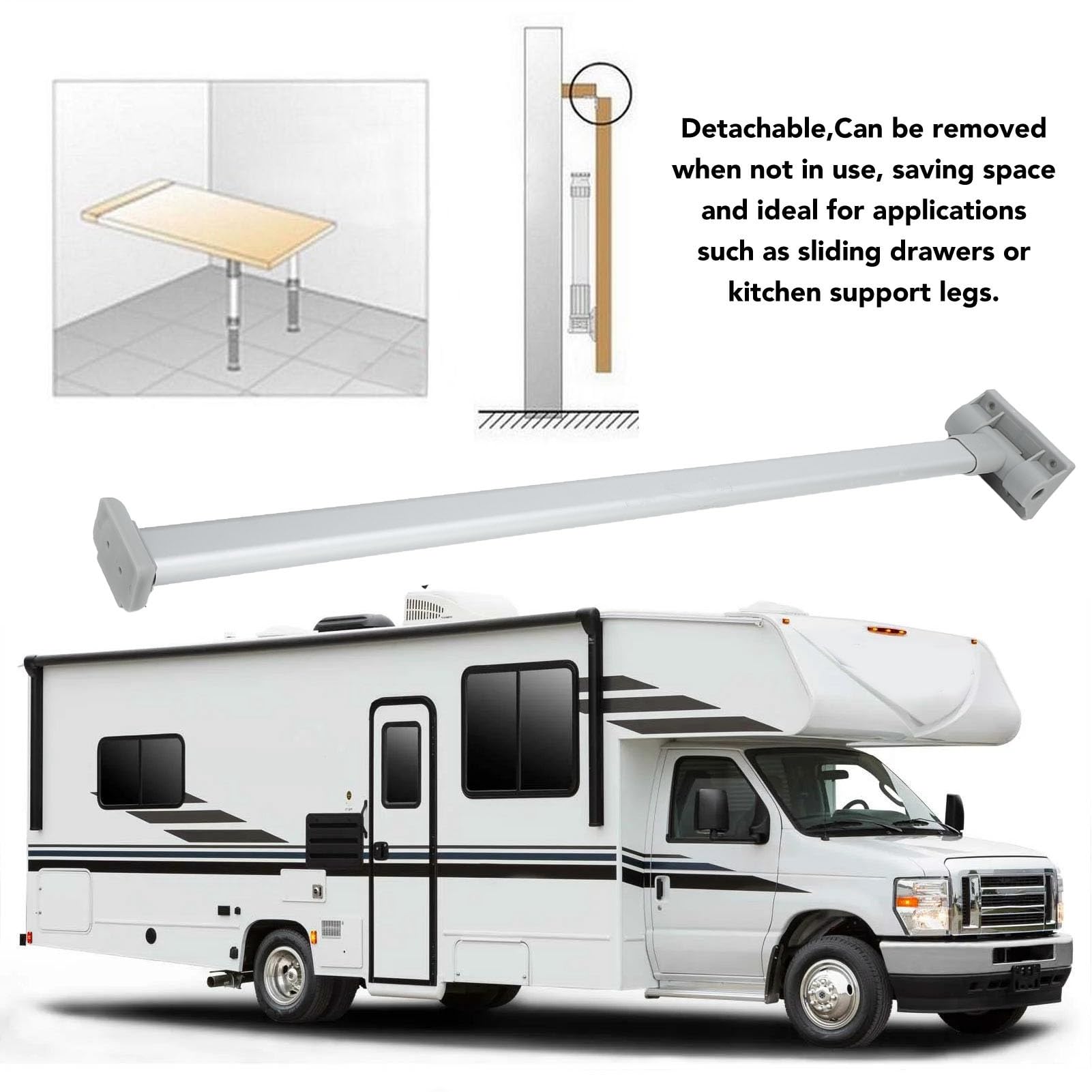 Składający się Noga Stolika RV, Wsparcie Stolika 70 Cm, Aluminium Aluminiowe Podstawy Stołowe dla RV, łódź, Jacht, Składane Nogi Biurka do Obozowiczów, Przyczepa Podróżnicza, Praca, Kuchnia, Jadalnia