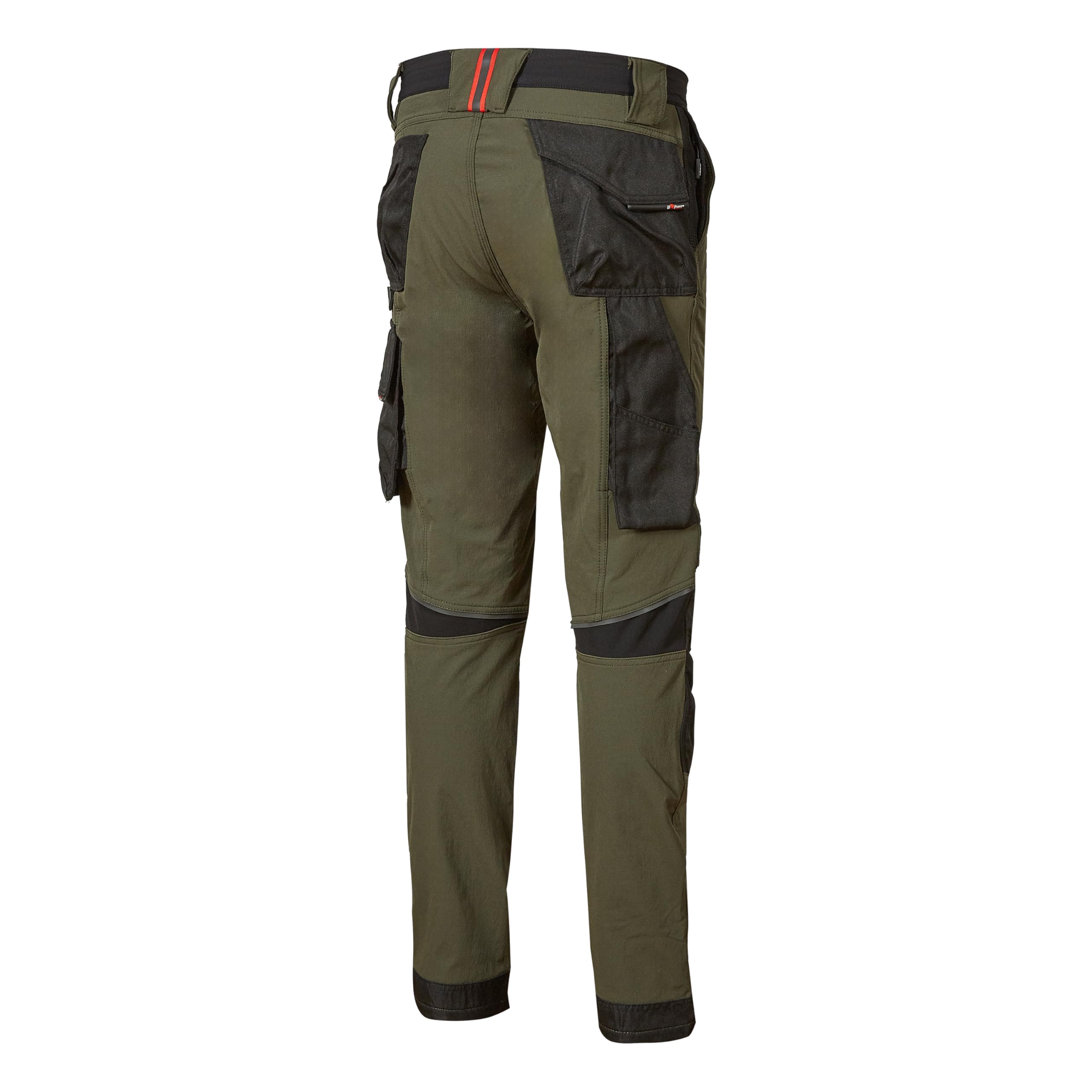 U-Power Don't Worry... BE Happy! Pantalone da Lavoro Idrorepellenti Atom Dark Green Pantaloni da Lavoro Uomo