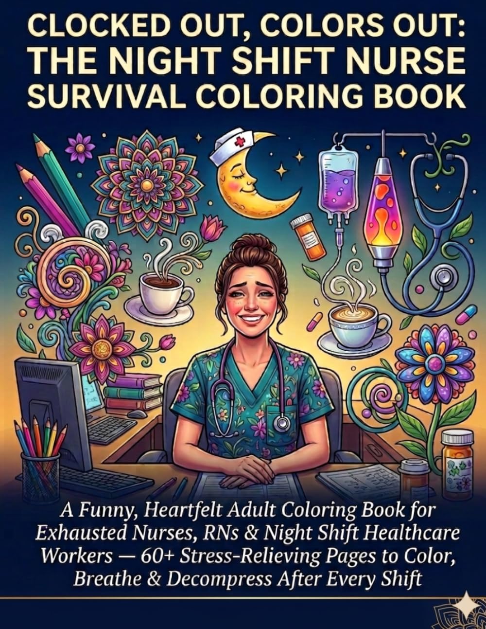 Clocked Out, Colors Out: The Night Shift Nurse Survival Coloring Book: A Funny, Heartfelt Adult Coloring Book for Exhausted Nurses, RNs & Night Shift ... Color, Breathe & Decompress After Every Shift
