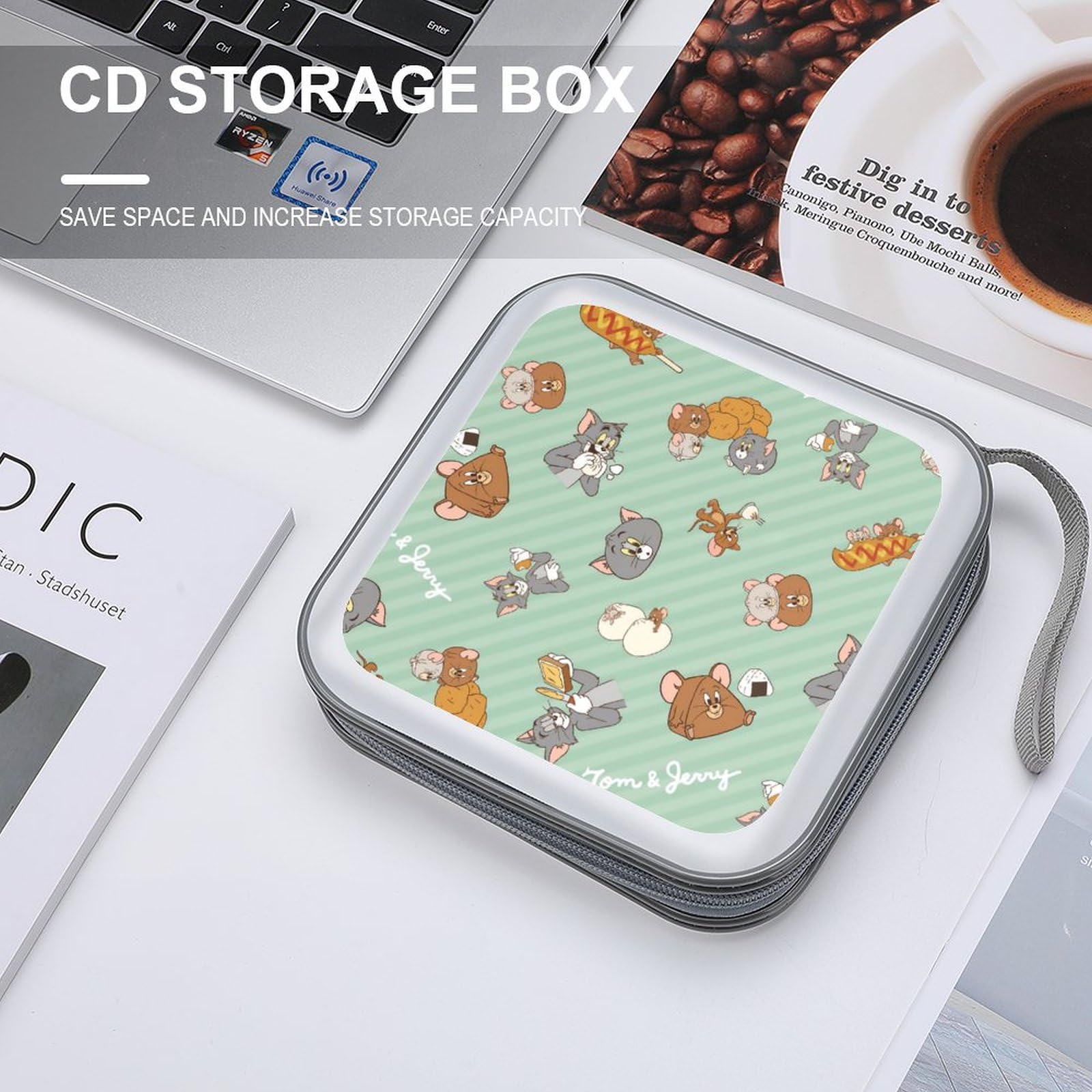 Amazon.co.jp: CDケース トムとジェリー CD/DVD収納バッグ DVDケース