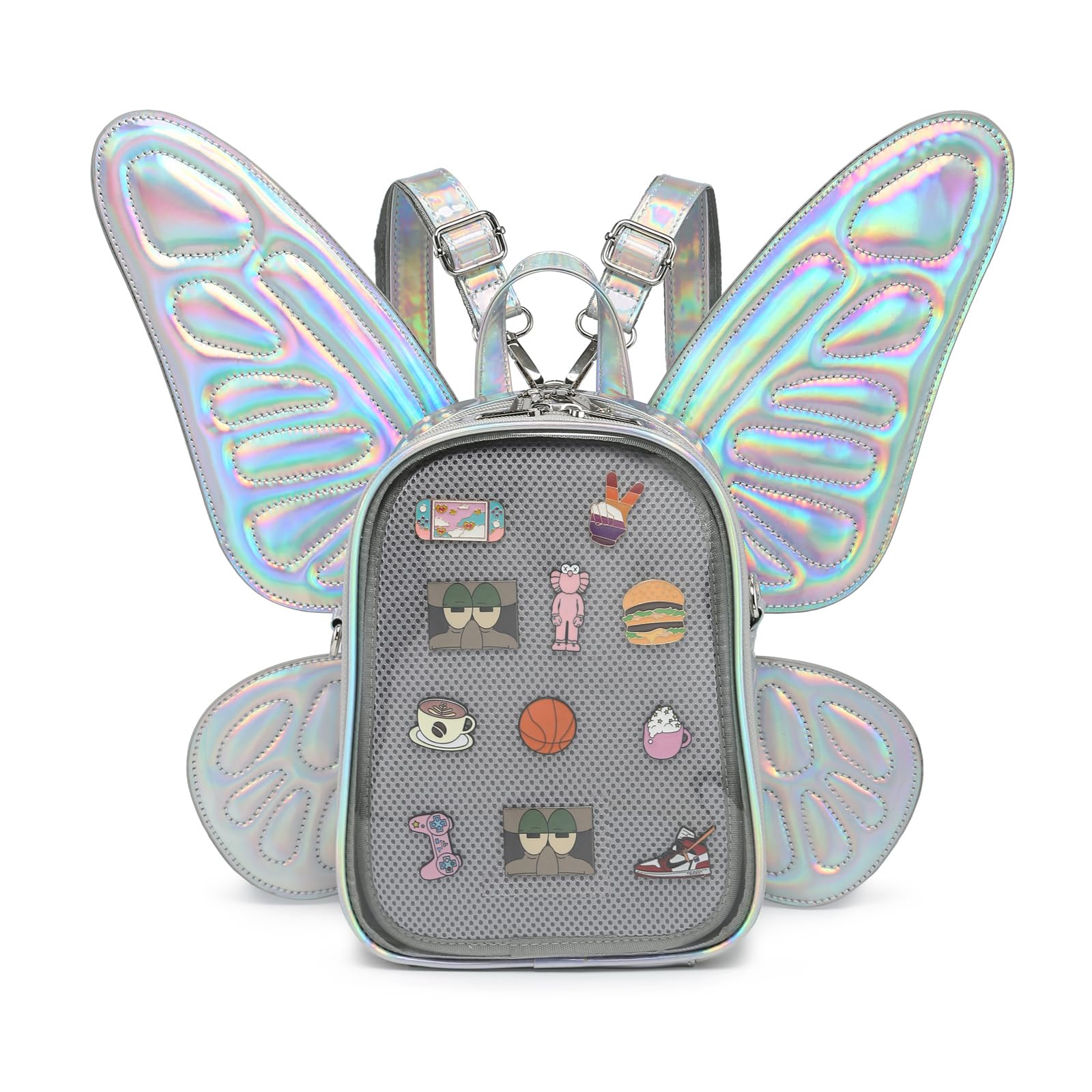 CHERRY SAUCE Ita Bag Backpack Butterfly Wings Fashion Purses and Handbags JK Bags Detachable Straps with Pin Display