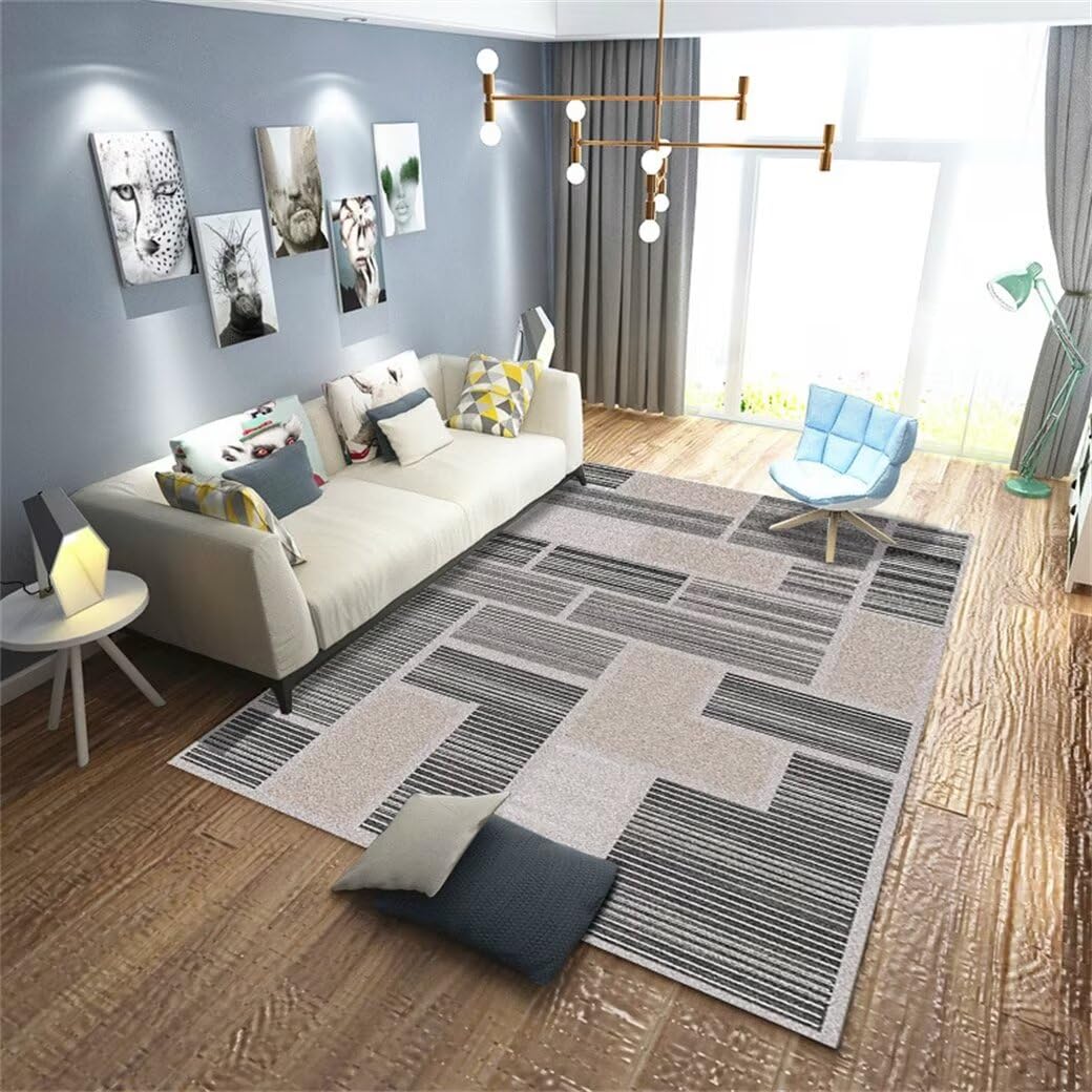 Tapis de cuisine lavable gris résistant aux taches et stable pour votre pièce