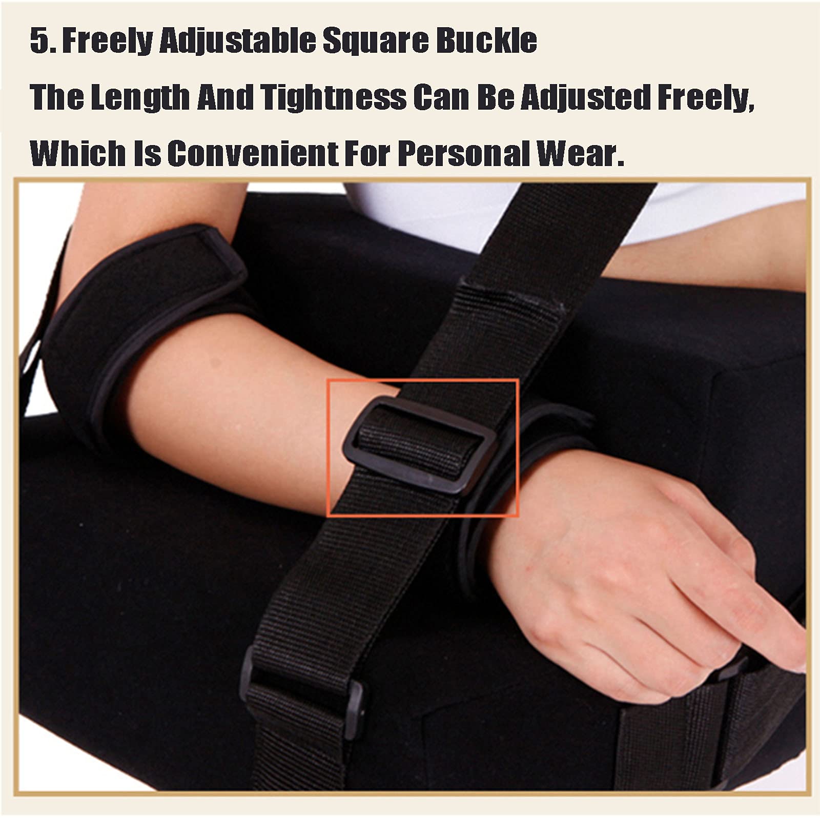Soporte de Hombro con Cabestrillo Ajustable para el Brazo con Vendaje, Soporte cómodo y Transpirable para húmero dislocado, Hombro dislocado con Almohadilla Lumbar y Bola de Agarre,Right