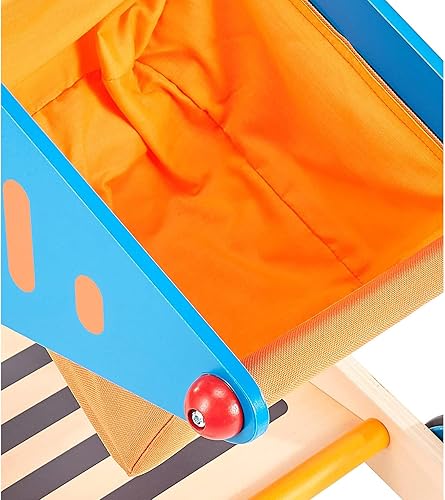 Miniatura 5 de Carrito de compras de madera para niños Hape galardonado Multi, L: 16.9, W: 11.8, H: 19.8 pulgadas, Multi, Carrito de compras de juguetes